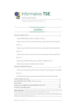 Informativo TSE - Portal da Justi&ccedil;a Eleitoral