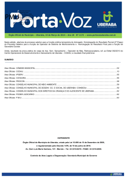 Edital - Prefeitura Municipal de Uberaba