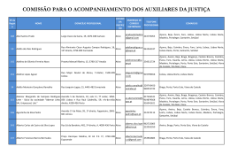 comissão para o acompanhamento dos auxiliares da justiça