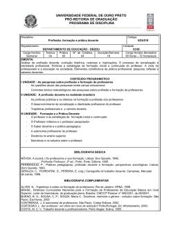 Profiss&atilde;o, forma&ccedil;&atilde;o e pr&aacute;tica docente