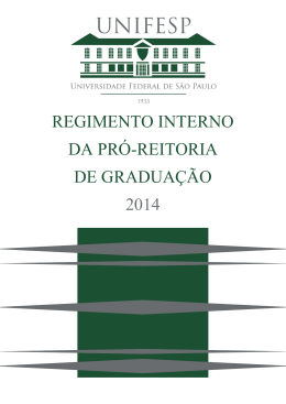 regimento interno da pr&oacute;-reitoria de gradua&ccedil;&atilde;o 2014