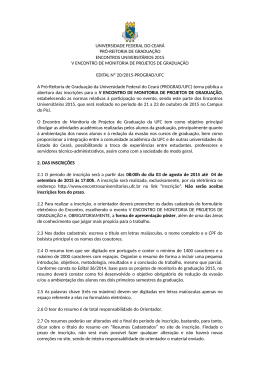 Edital - PRPPG/UFC - Pr&oacute;-Reitoria de Pesquisa e P&oacute;s