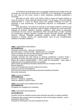 A Pro-Reitoria de Graduação junto à comunidade
