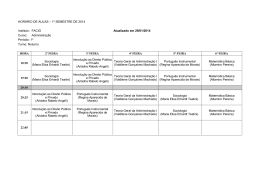 hor&aacute;rios das aulas &ndash; administra&ccedil;&atilde;o