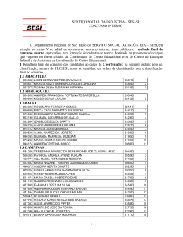 Resultado final do concurso