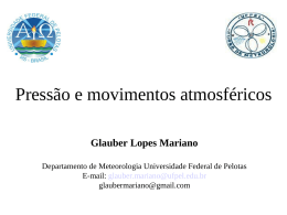 press&atilde;o atmosf&eacute;rica