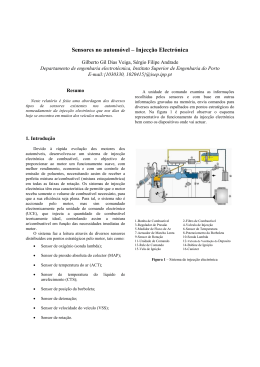 Sensores no autom&oacute;vel &ndash; Injec&ccedil;&atilde;o Electr&oacute;nica