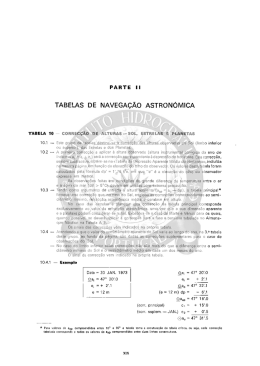 TABELAS DE NAVEGAÇÃO ASTRONÓMICA