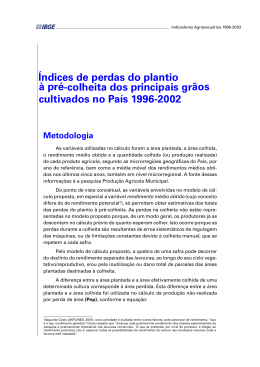 Indicadores Agropecuários 1996-2003