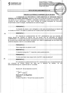 Nota de Esclarecimento n° 3 - Funpresp-Jud
