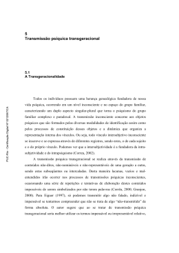 5 Transmiss&atilde;o ps&iacute;quica transgeracional