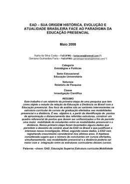 EAD &ndash; SUA ORIGEM HIST&Oacute;RICA, EVOLU&Ccedil;&Atilde;O E