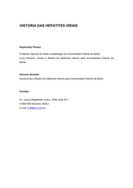 HISTORIA DAS HEPATITES VIRAIS