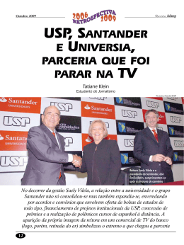 USP, Santander e Universia, parceria que foi parar na TV