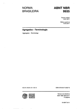 Agregados, terminologia