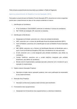 Apoio &agrave; elabora&ccedil;&atilde;o do Pedido de Pagamento