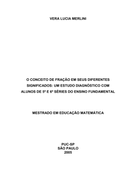 vera lucia merlini o conceito de fração em seus diferentes significados