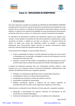 ANEXO 12 - INDICADORES DE DESEMPENHO
