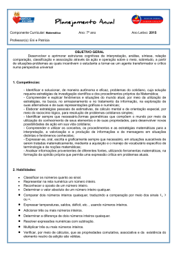 7&deg; ano -Matem&aacute;tica