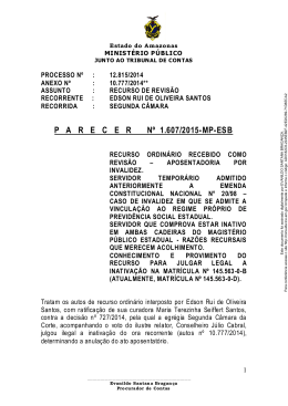 Parecer 1607/2015-MP-ESB. - Ministério Público de Contas