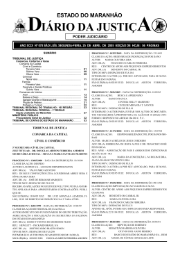 di&aacute;rio da justi&ccedil;a - Portal do Poder Judici&aacute;rio do Estado do Maranh&atilde;o