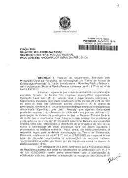 Petil(30 5624 RELATOR: MIN. TEORI ZAVASCKI REQTE.(S