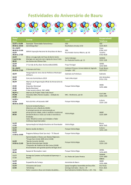 Festividades do Anivers&aacute;rio de Bauru