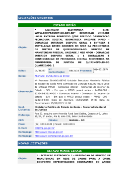 LICITA&Ccedil;&Otilde;ES URGENTES ESTADO GOI&Aacute;S - Sinduscon
