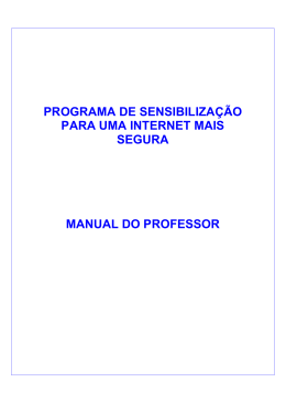 programa de sensibilização para uma internet mais segura manual
