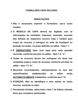 Modelo Requerimento para Recursos