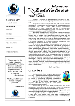 Informativo Biblioteca - Fevereiro 2011