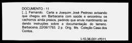 [_..], Fernando. Carta a Joaquim José Pedroso avisando que