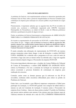 &Eacute; muito estranha esta afirma&ccedil;&atilde;o do representante da FUNVAPI, ate