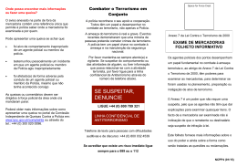 SE SUSPEITAR, DENUNCIE