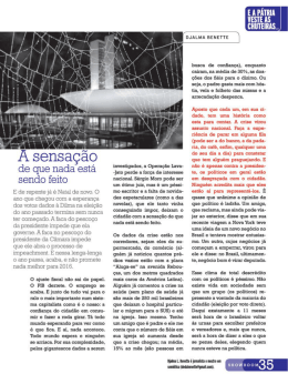 A sensa&ccedil;&atilde;o de que nada est&aacute; sendo feito