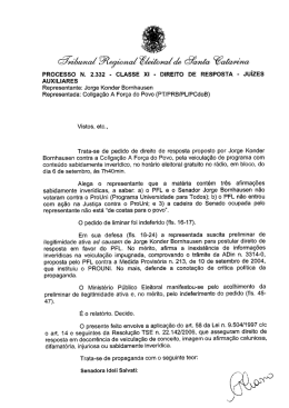 Processo n. 2.332 - Classe XI - Tribunal Regional Eleitoral de Santa