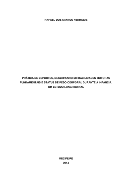 rafael dos santos henrique pr&aacute;tica de esportes, desempenho em