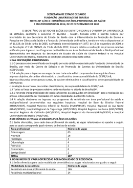 Edital. - CESPE / UnB - Universidade de Bras&iacute;lia