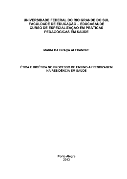 &Eacute;tica e bio&eacute;tica no processo de ensino