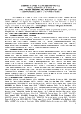 SECRETARIA DE ESTADO DE SA&Uacute;DE DO DISTRITO FEDERAL