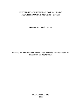 Efeito de herbicidas aplicados em p&oacute;s-emerg&ecirc;ncia na