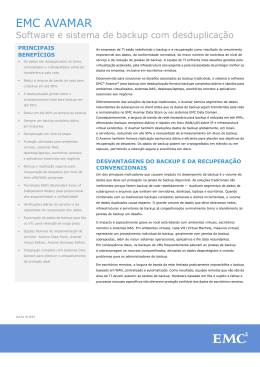 Data sheet do EMC Avamar