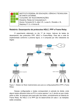 Relatório: Desempenho de protocolos HDLC, PPP e Frame Relay