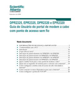Descri&ccedil;&atilde;o do Painel Dianteiro DPR2320 e EPR2320