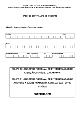 GR 30 e 31 ENFERMAGEM MULTI DE INTERIOR DE ATEN&Ccedil;&Atilde;O &Agrave;