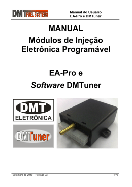 MANUAL M&oacute;dulos de Inje&ccedil;&atilde;o Eletr&ocirc;nica