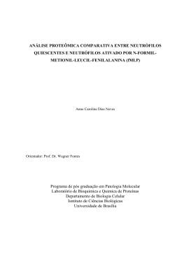 an&aacute;lise prote&ocirc;mica comparativa entre neutr&oacute;filos quiescentes e