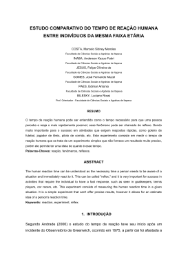 ESTUDO COMPARATIVO DO TEMPO DE REA&Ccedil;&Atilde;O