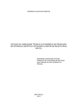 estudo da viabilidade t&eacute;cnica e econ&ocirc;mica de produ&ccedil;&atilde;o de petr&oacute;leo