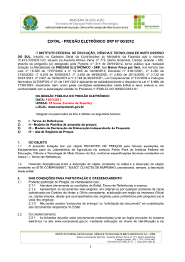 1 EDITAL - PREG&Atilde;O ELETR&Ocirc;NICO SRP N&ordm; 60/2012